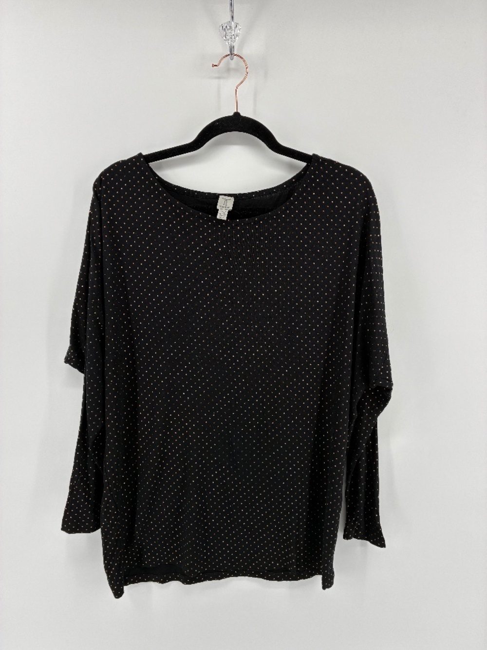 MASSIVE $10 SALE Gold Speckled Stretchy Black Top